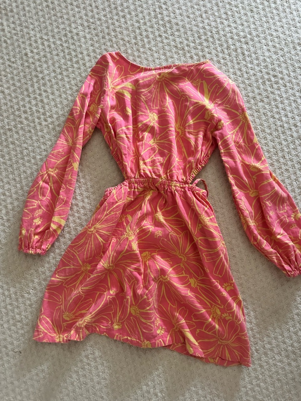Universal thread Pink Floral Long-Sleeve Dress